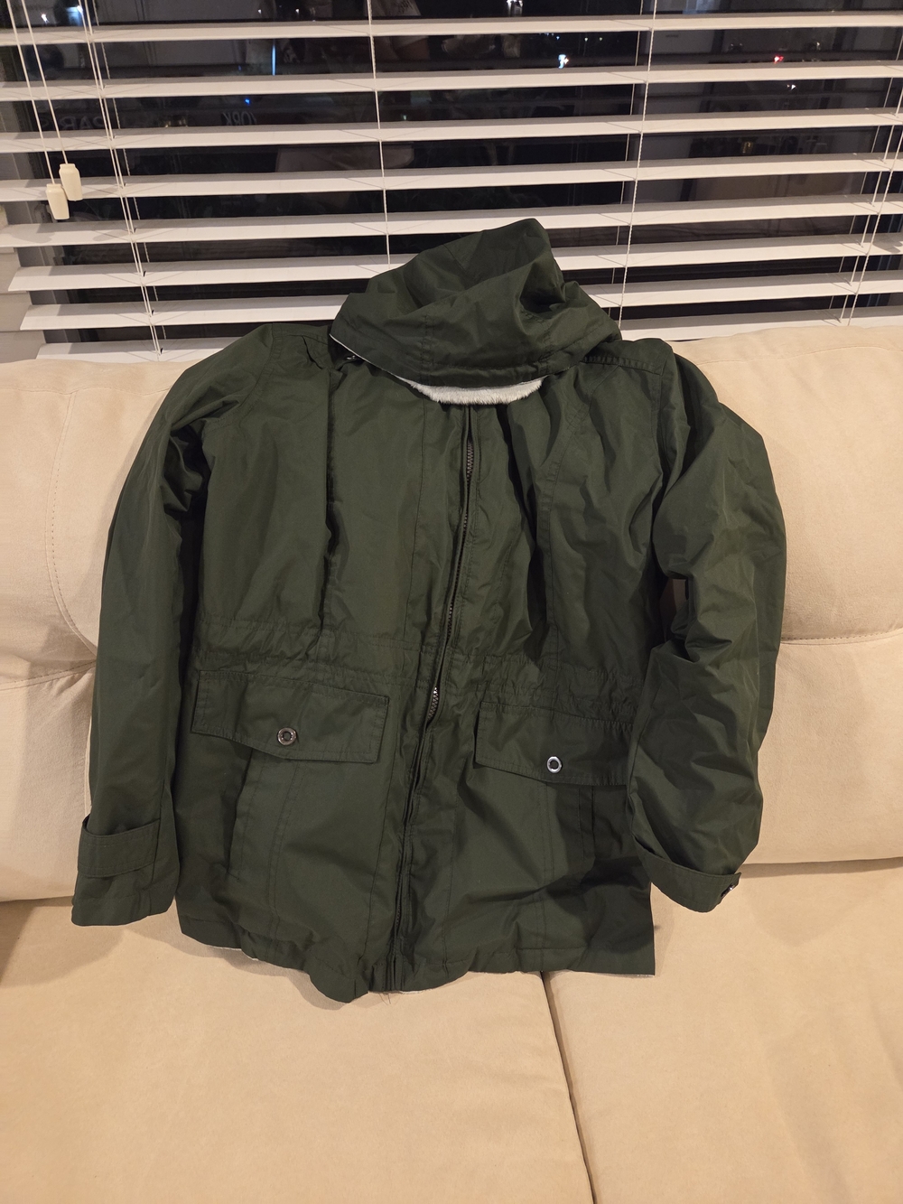 Men's Olive Green Hooded Jacket